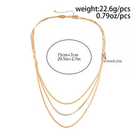 Thumbnail for Chic Layered Cross Herringbone Chain Necklace - ArtGalleryZen
