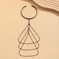 Thumbnail for Chic Layered Crystal Inlaid Saturn Chain Tassel Arm Cuff - ArtGalleryZen