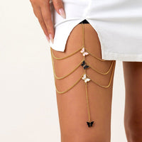 Thumbnail for Chic Layered CZ Inlaid Colorful Butterfly Elastic Thigh Leg Chain - ArtGalleryZen