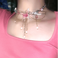 Thumbnail for Chic Layered CZ Inliad Enamel Butterfly Crystal Tassel Choker Necklace - ArtGalleryZen