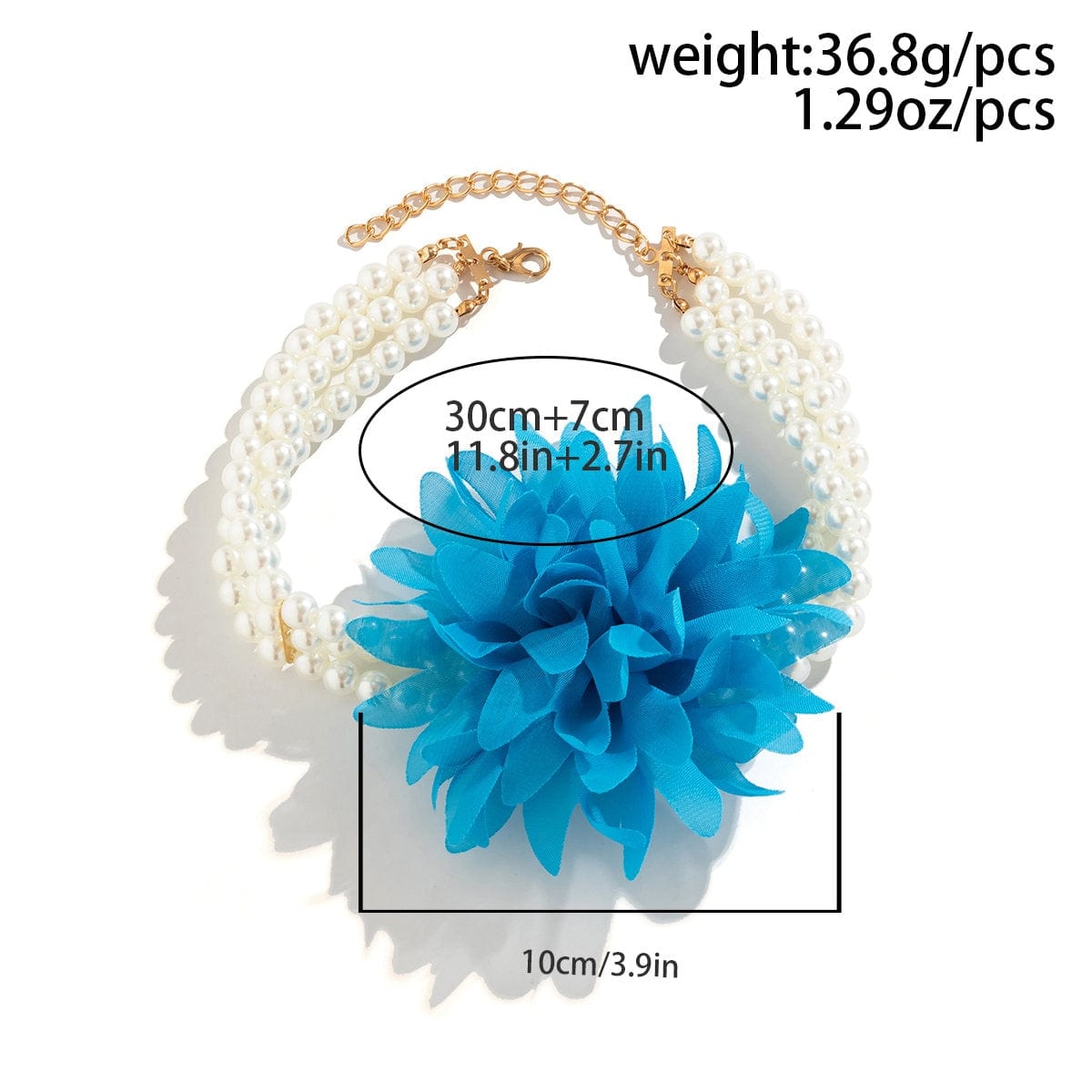 Chic Layered Flower Pearl Chain Collar Choker Necklace - ArtGalleryZen