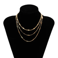 Thumbnail for Chic Layered Gold Silver Tone Curb Link Ball Chain Necklace Set - ArtGalleryZen