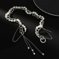 Thumbnail for Chic Layered Heart Tassel Pearl Curb Chain Choker Necklace - ArtGalleryZen