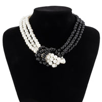 Thumbnail for Chic Layered Knotted Pearl Chain Choker Necklace - ArtGalleryZen