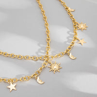 Thumbnail for Chic Layered Sun Moon Star Tassel Waist Chain - ArtGalleryZen