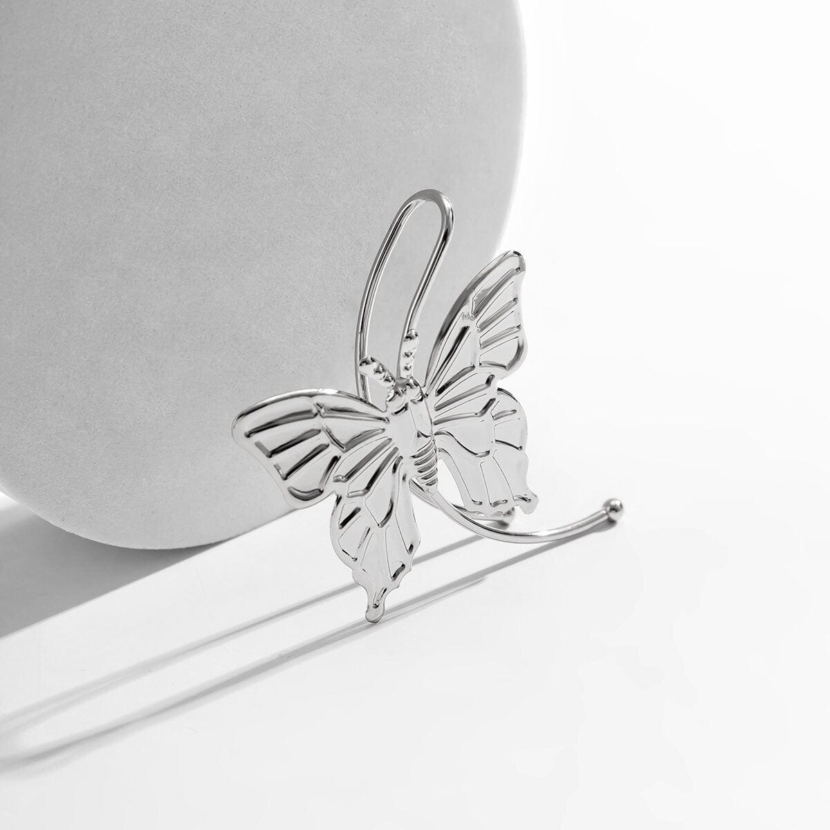 Chic Metallic Butterfly Ear Wrap Earring - ArtGalleryZen