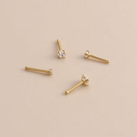 Thumbnail for Chic Minimalist Cubic Zirconia Stainless Steel Nose Piercing Nose Stud - ArtGalleryZen
