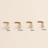 Thumbnail for Chic Minimalist Cubic Zirconia Stainless Steel Nose Piercing Nose Stud - ArtGalleryZen