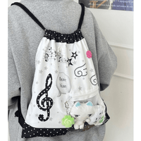 Thumbnail for Chic Music Diary Kpop Fan Display Drawstring Backpack - ArtGalleryZen