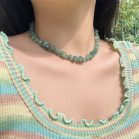 Thumbnail for Chic Natural Turquoise Stone Choker Necklace - ArtGalleryZen