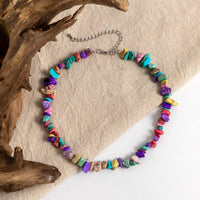 Thumbnail for Chic Natural Turquoise Stone Choker Necklace - ArtGalleryZen