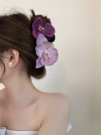 Thumbnail for Chic Orchid Flower Claw Clip Hair Clip - ArtGalleryZen