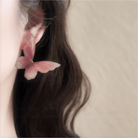 Thumbnail for Chic Pink Butterfly Dangle Earrings - ArtGalleryZen