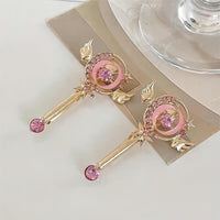 Thumbnail for Chic Pink CZ Inlaid Sailor Moon Hair Clip - ArtGalleryZen