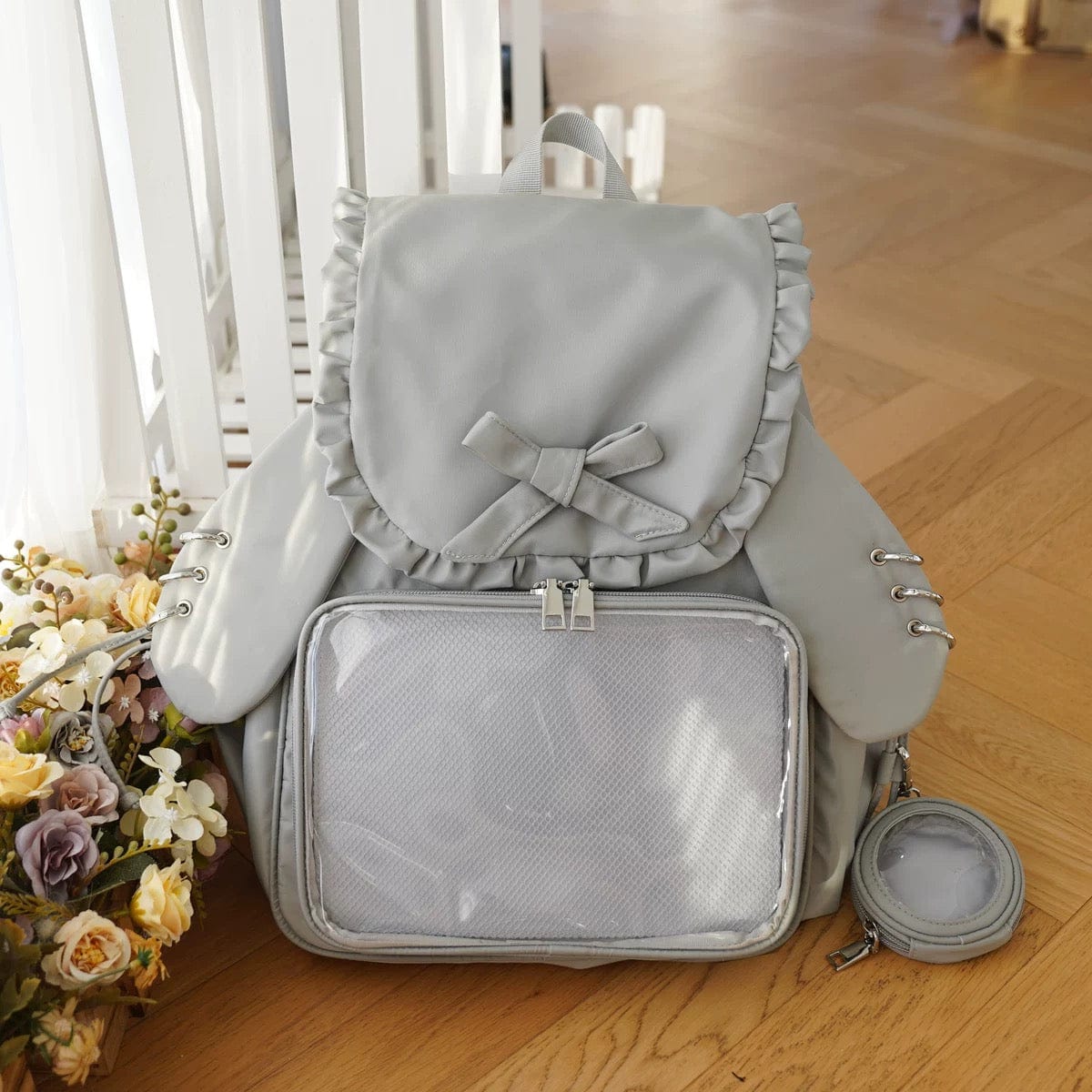 Chic Rabbit Ears Transparent Display Backpack Bag - ArtGalleryZen