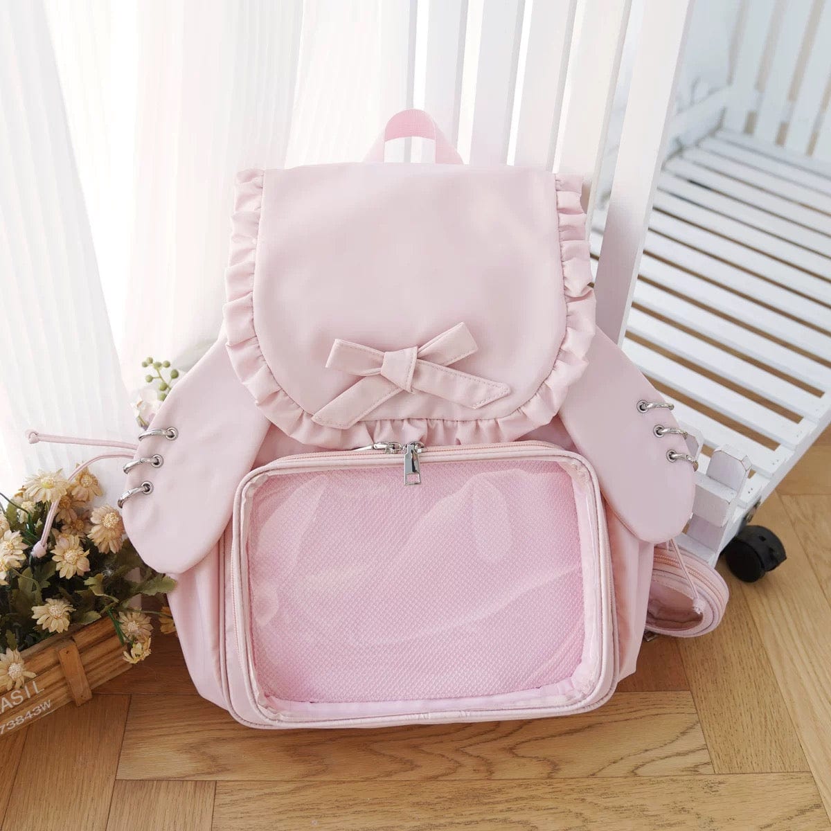 Chic Rabbit Ears Transparent Display Backpack Bag - ArtGalleryZen