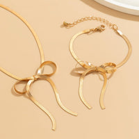 Thumbnail for Chic Ribbon Necklace Bracelet Set - ArtGalleryZen