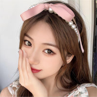 Thumbnail for Chic Ribbon Pearl Hair Band - ArtGalleryZen