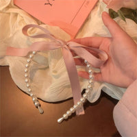 Thumbnail for Chic Ribbon Pearl Hair Band - ArtGalleryZen