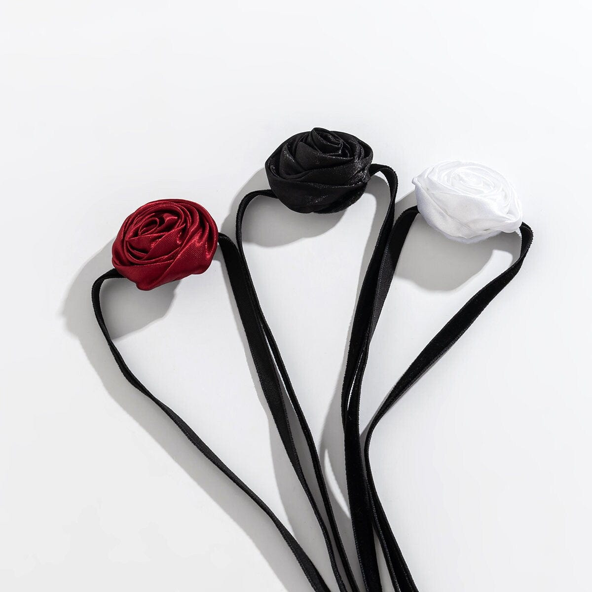 Chic Satin Flower Velvet Collar Choker - ArtGalleryZen