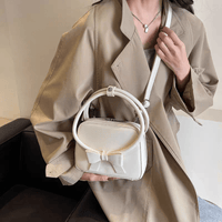 Thumbnail for Chic Shoulder Crossbody Bowknot Leather Bag - ArtGalleryZen