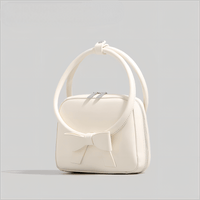 Thumbnail for Chic Shoulder Crossbody Bowknot Leather Bag - ArtGalleryZen