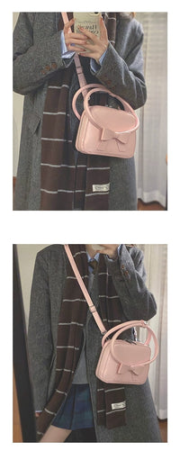 Thumbnail for Chic Shoulder Crossbody Bowknot Leather Bag - ArtGalleryZen