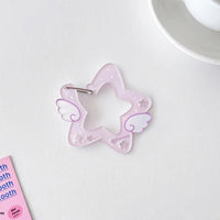 Thumbnail for Chic Star Angel Wing Kpop Acrylic Keychain Carabiner - ArtGalleryZen