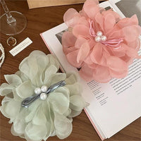 Thumbnail for Chic Sweet Floral Lace Pearl Hair Clip Claw - ArtGalleryZen