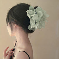 Thumbnail for Chic Sweet Floral Lace Pearl Hair Clip Claw - ArtGalleryZen