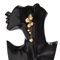 Thumbnail for Chic Gold Silver Plated Dangling Ball Tassel Earrings - ArtGalleryZen