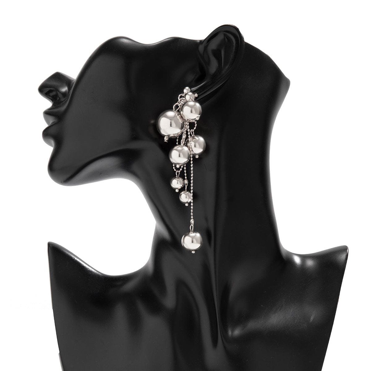 Chic Gold Silver Plated Dangling Ball Tassel Earrings - ArtGalleryZen