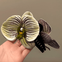 Thumbnail for Chic Textured Orchid Flower Hair Clip Hair Claw - ArtGalleryZen