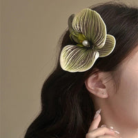 Thumbnail for Chic Textured Orchid Flower Hair Clip Hair Claw - ArtGalleryZen