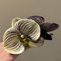 Thumbnail for Chic Textured Orchid Flower Hair Clip Hair Claw - ArtGalleryZen