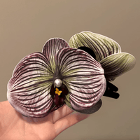 Thumbnail for Chic Textured Orchid Flower Hair Clip Hair Claw - ArtGalleryZen