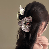 Thumbnail for Chic Textured Orchid Flower Hair Clip Hair Claw - ArtGalleryZen
