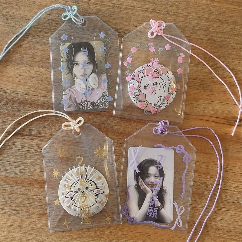 Chic Transparent Amulet Kpop Keychain Photocard Holder - ArtGalleryZen