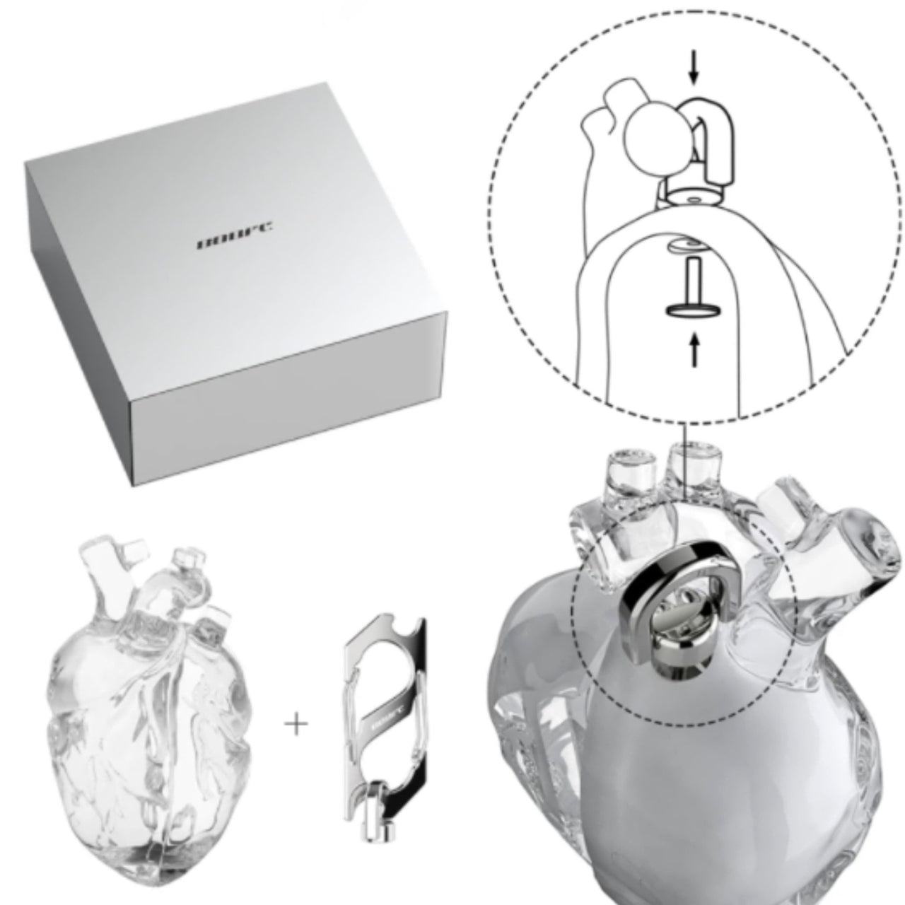 Chic Transparent Heart Liquid Silicone AirPods Earphone Case - ArtGalleryZen