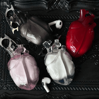 Thumbnail for Chic Transparent Heart Liquid Silicone AirPods Earphone Case - ArtGalleryZen