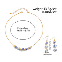 Thumbnail for Chinese Style Blue And White Porcelain Beaded Necklace Earrings Set - ArtGalleryZen