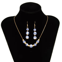 Thumbnail for Chinese Style Blue And White Porcelain Beaded Necklace Earrings Set - ArtGalleryZen