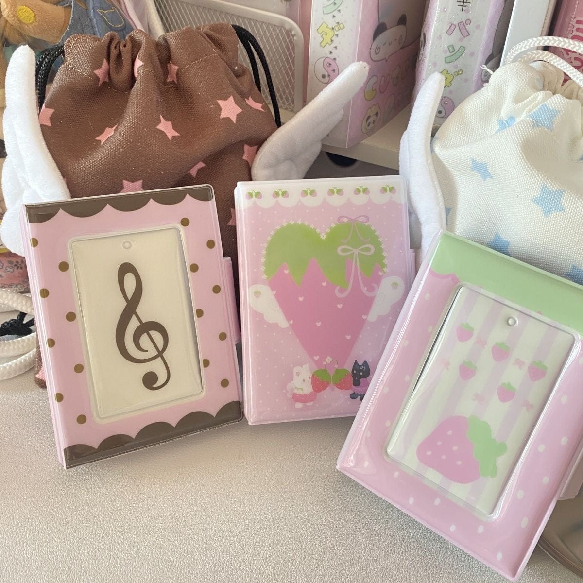 Chocolate Strawberry Heart Kpop 3 Inch Mini Photocard Album - ArtGalleryZen