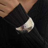 Thumbnail for Classic Chunky Textured Wide Cuff Bangle Bracelet - ArtGalleryZen