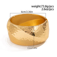 Thumbnail for Classic Chunky Textured Wide Cuff Bangle Bracelet - ArtGalleryZen