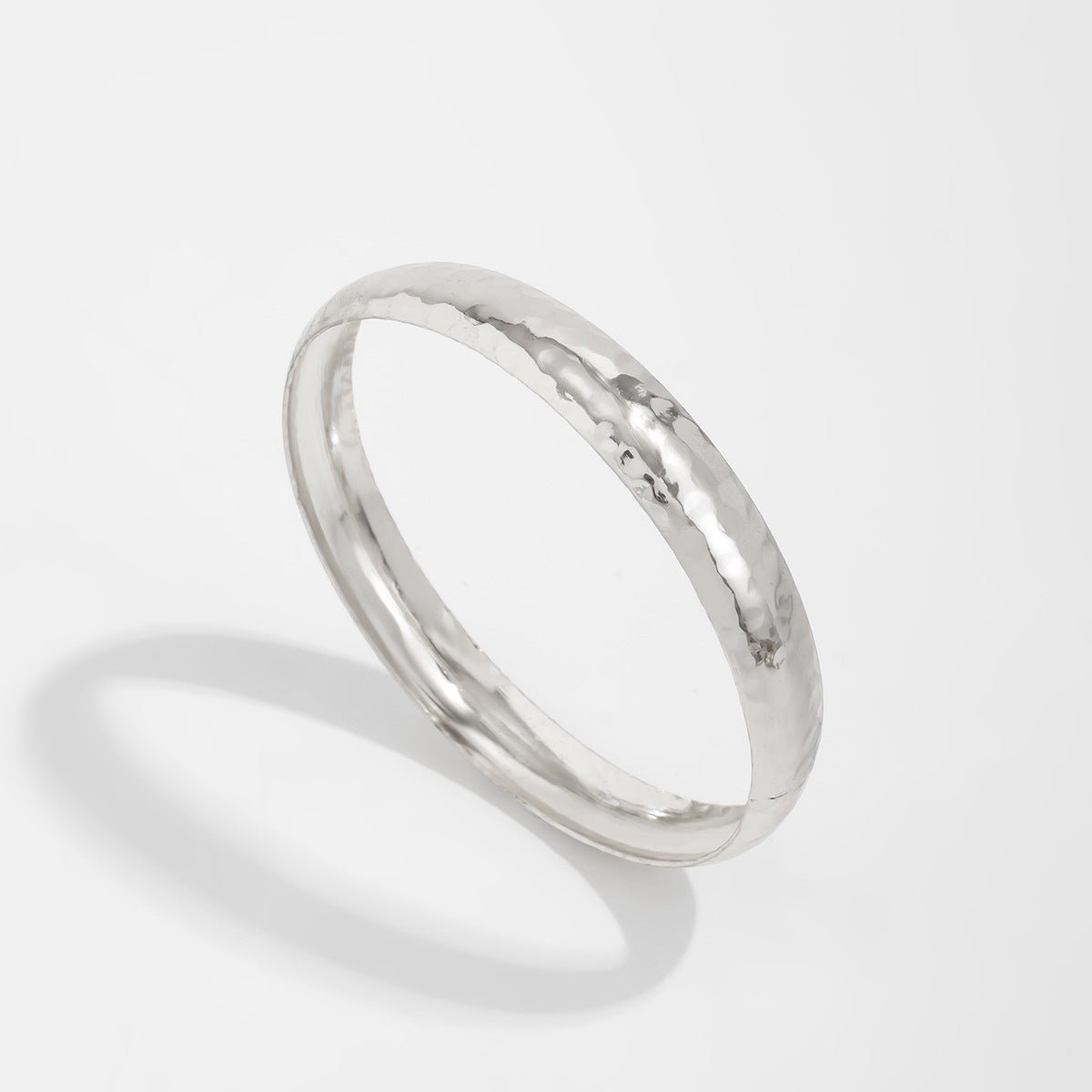 Classic Gold Silver Plated Hammered Arm Cuff - ArtGalleryZen