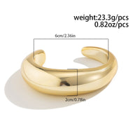 Thumbnail for Classic Gold Silver Plated Open Bangle Bracelet - ArtGalleryZen