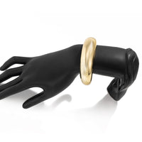 Thumbnail for Classic Gold Silver Plated Open Bangle Bracelet - ArtGalleryZen