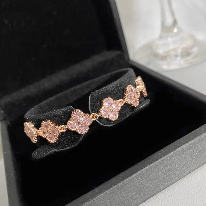 Colorful Crystal Clover Bracelet - ArtGalleryZen