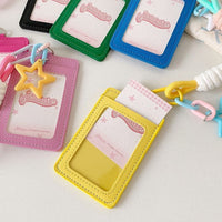 Thumbnail for Colorful Star Leather Kpop Keychain Photocard Holder - ArtGalleryZen